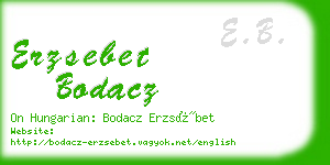 erzsebet bodacz business card